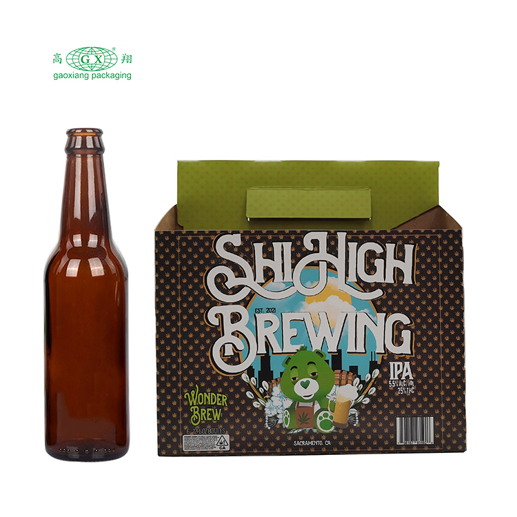 Ambalaj personalizat de înaltă calitate de casă din carton ondulat cutie de vin pentru sticle de bere