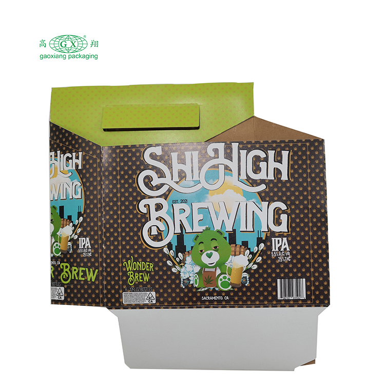 Ambalaj personalizat de înaltă calitate de casă din carton ondulat cutie de vin pentru sticle de bere