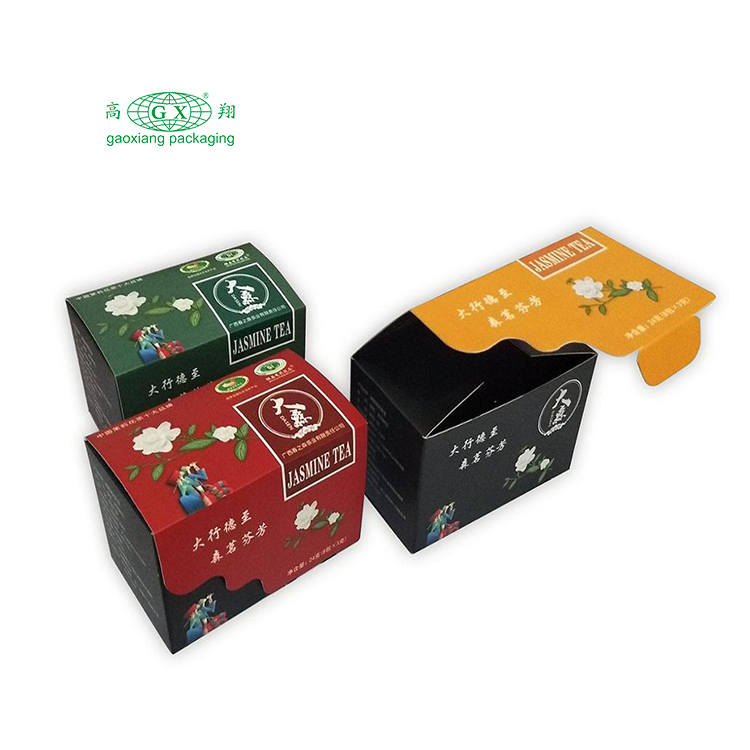 Cutie de ambalare cu ceai cu parfum de hârtie de carton mat multicolor de tip flip creativ personalizat